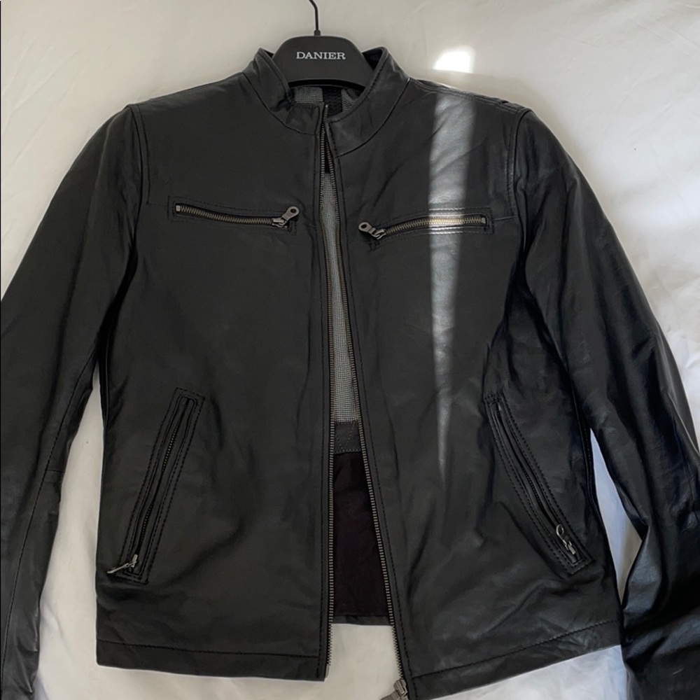 Vintage Danier Black Moto Leather Jacket